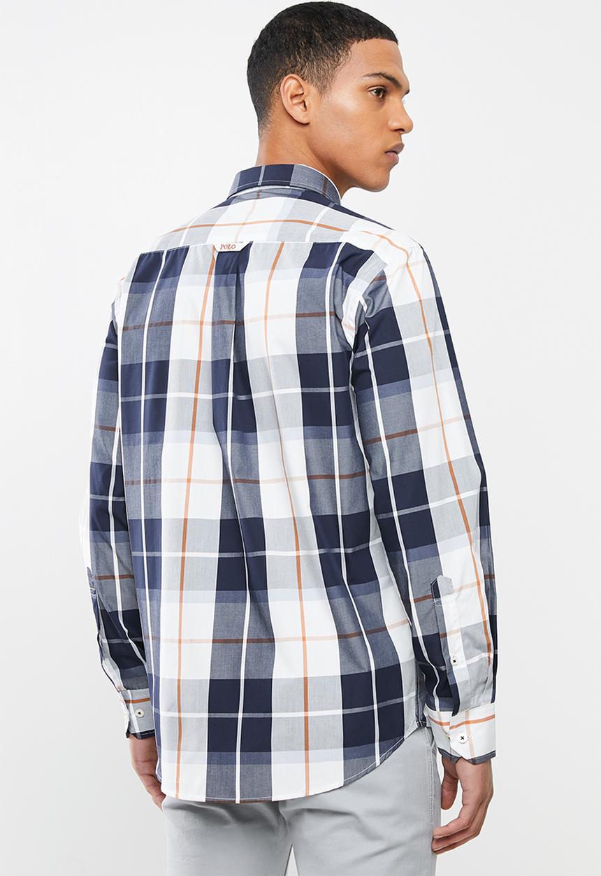 POLO - Mens Kurtis long sleeve checked weekender shirt - multi