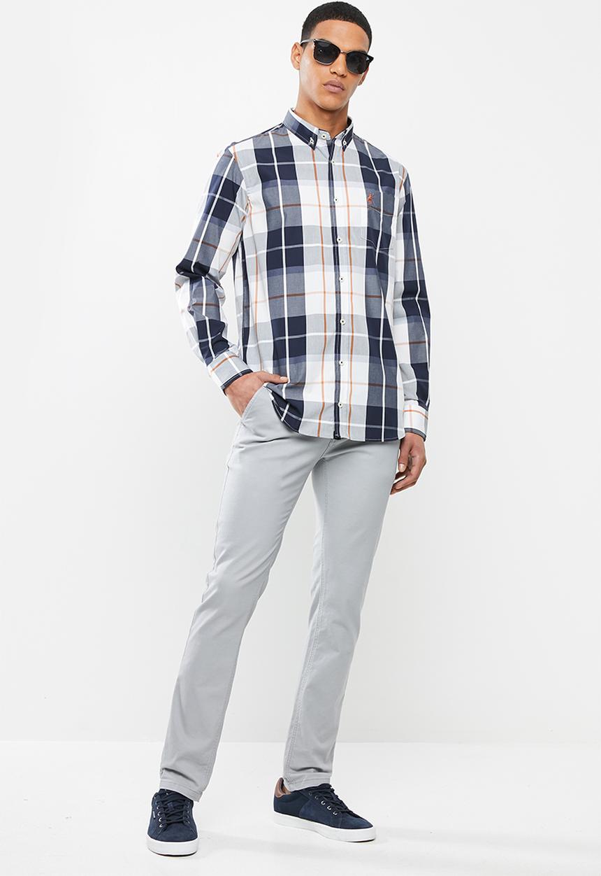 POLO - Mens Kurtis long sleeve checked weekender shirt - multi