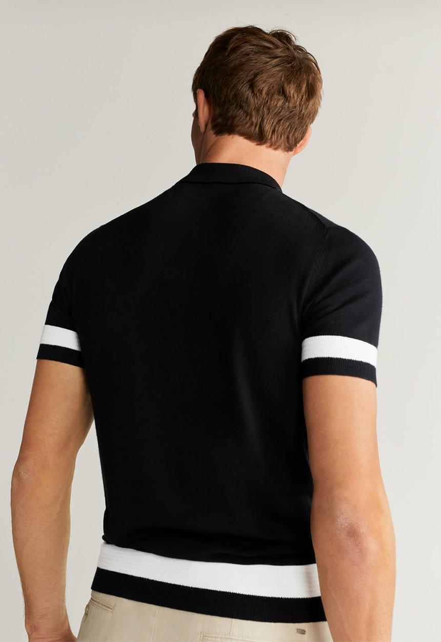 MANGO - Euca polo - black
