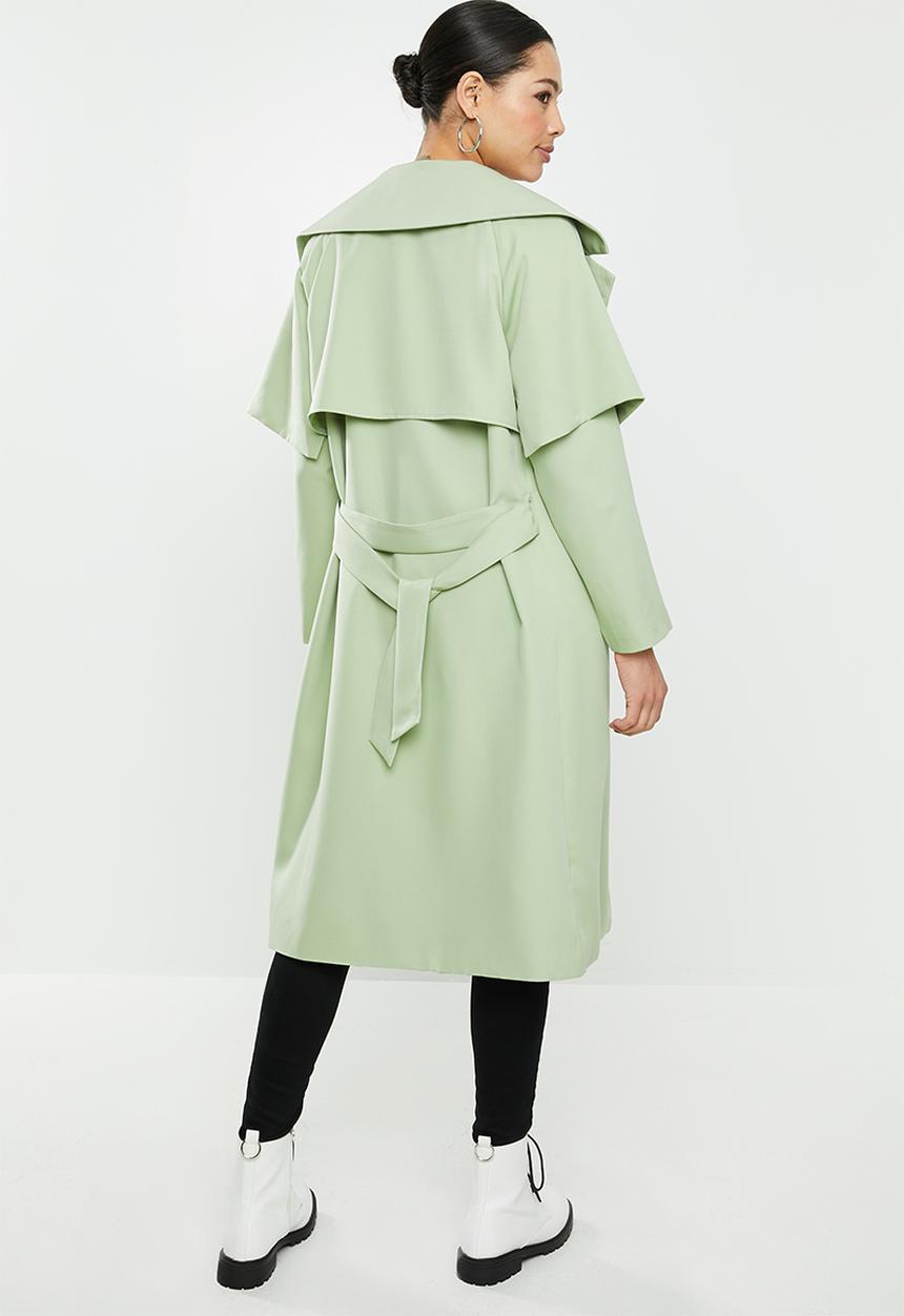 Missguided - Waterfall coat - mint