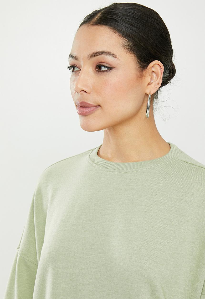 Missguided - Oversized sweater dress - sage