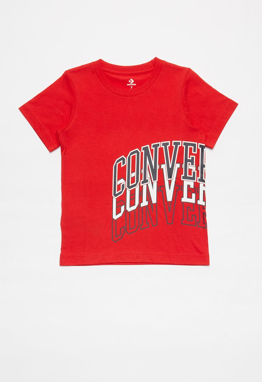 Converse - Converse boys collegiate rpt wrap tee - red