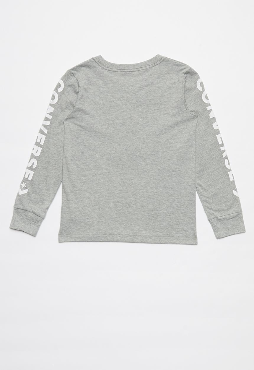Converse - Converse boys star chevron wm long sleeve tee - grey