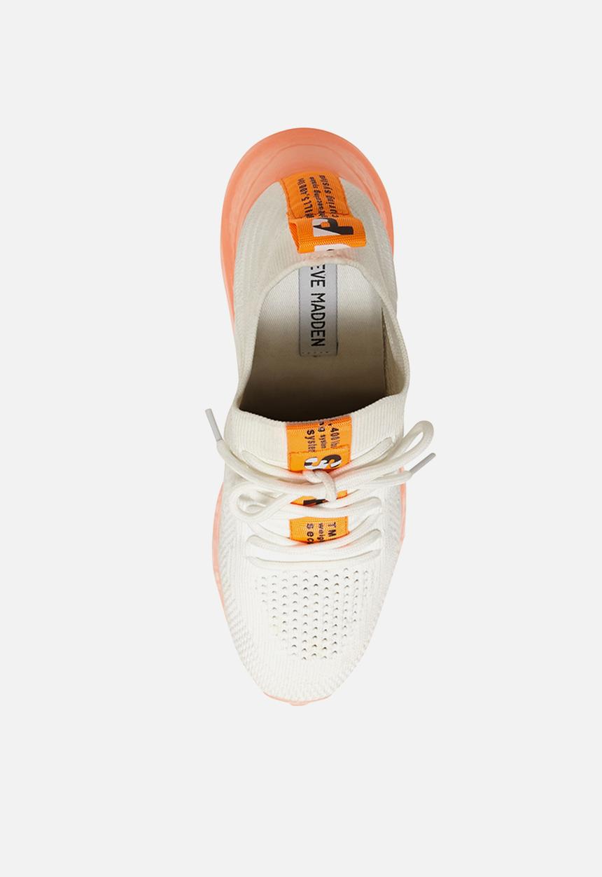 Steve Madden - Cello sneaker - orange & white 