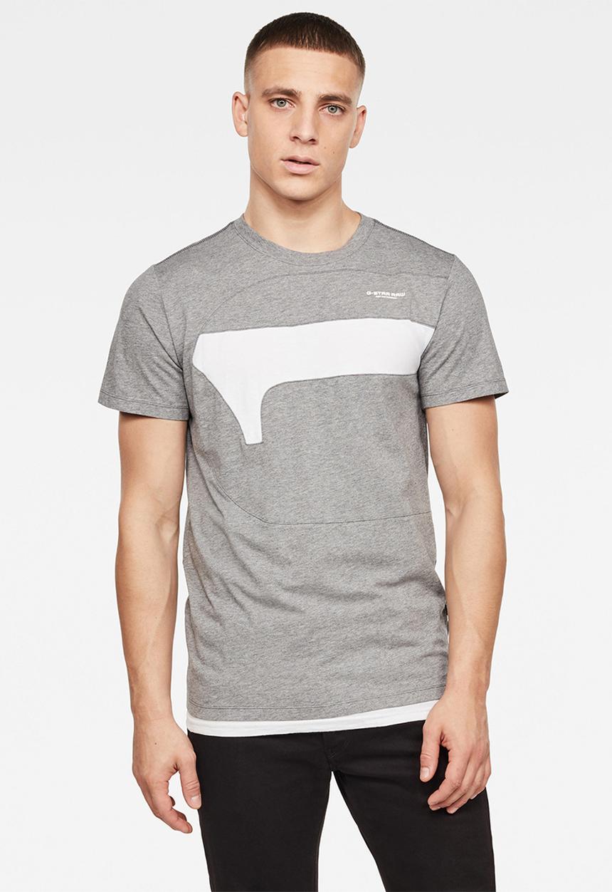 G-STAR - One cut & sewn GR short sleeve tee - lt shadow grey