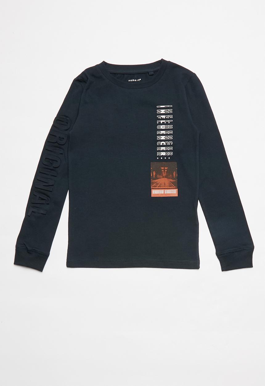 Name It - Raul long sleeve slim top - navy
