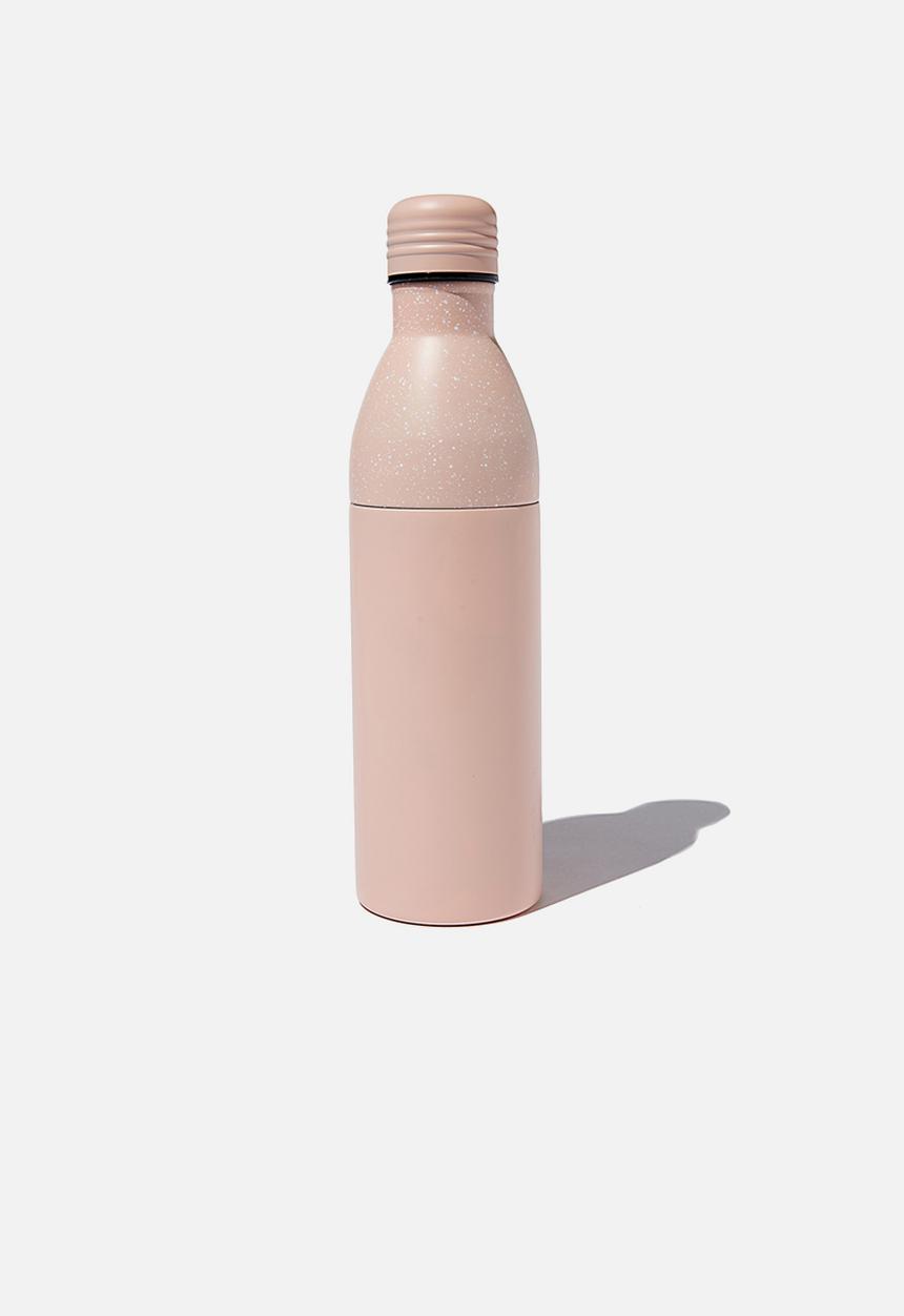 Typo - Two piece metal drink bottle - pink microspot