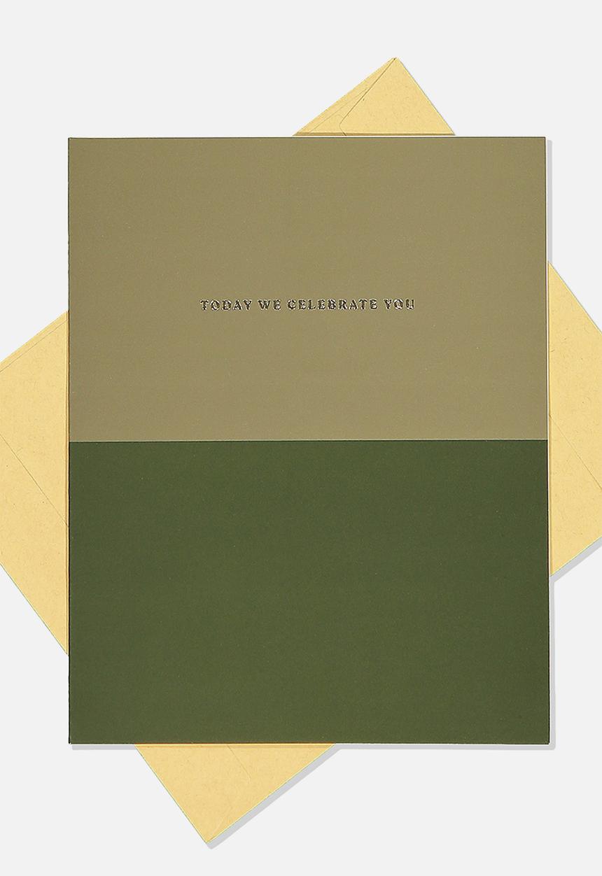 Typo - Nice birthday card - khaki 