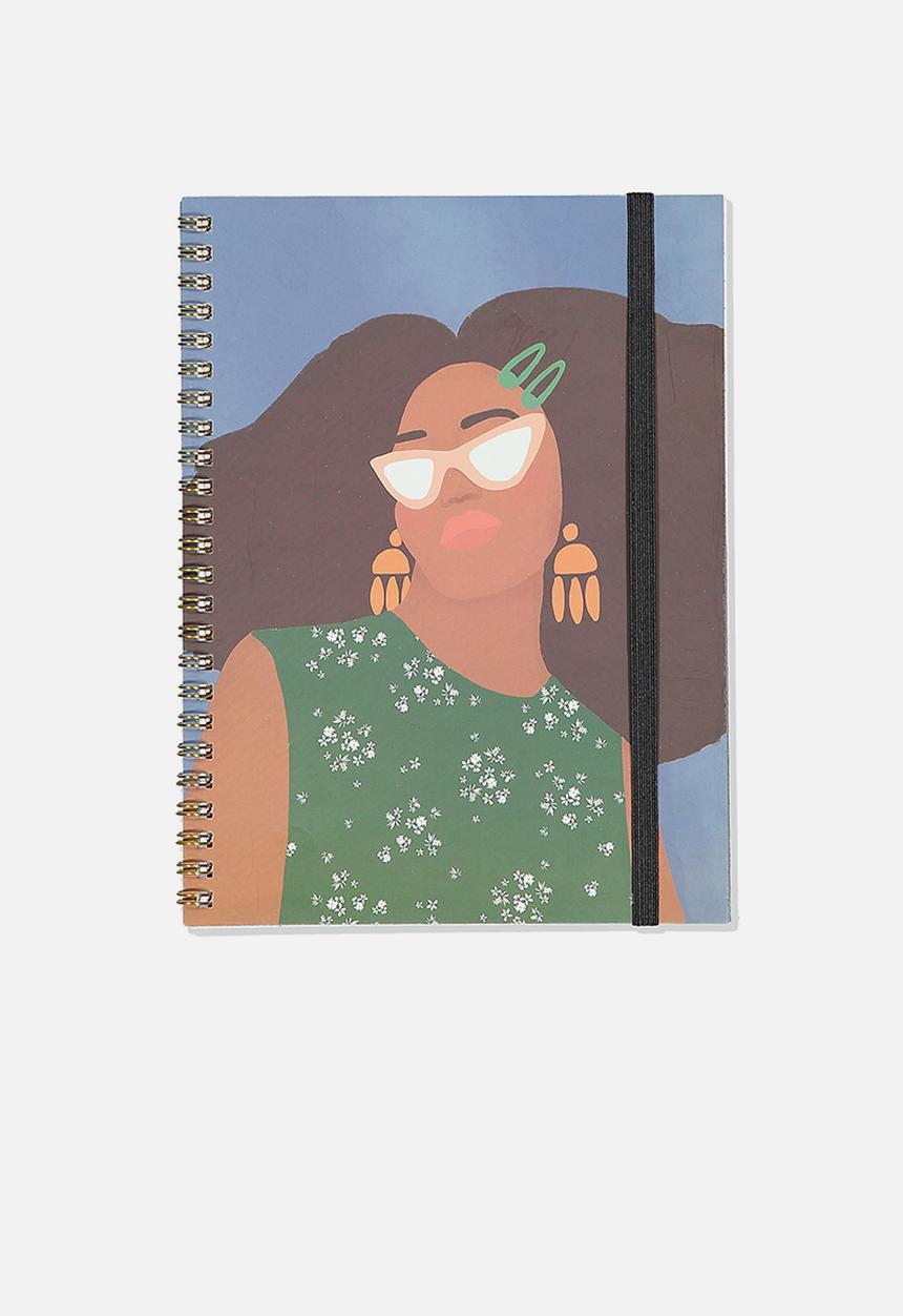 Typo - A5 spinout notebook recycled - girl