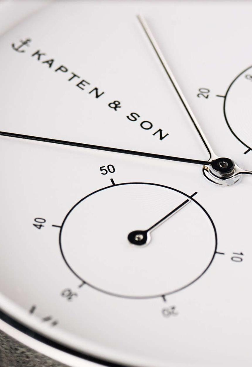 Kapten & Son - Chrono small -  silver steel