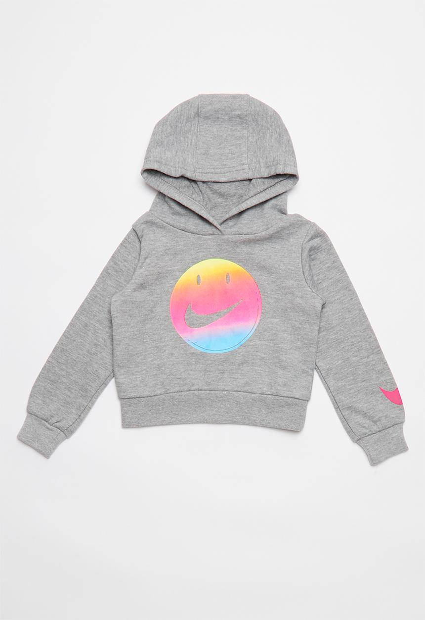 Nike - Nike girls smiley cropped pullover - grey