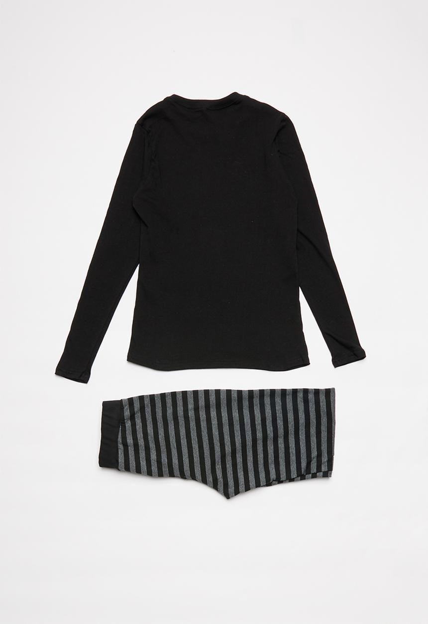 Rebel Republic - Boys pj set - charcoal & black