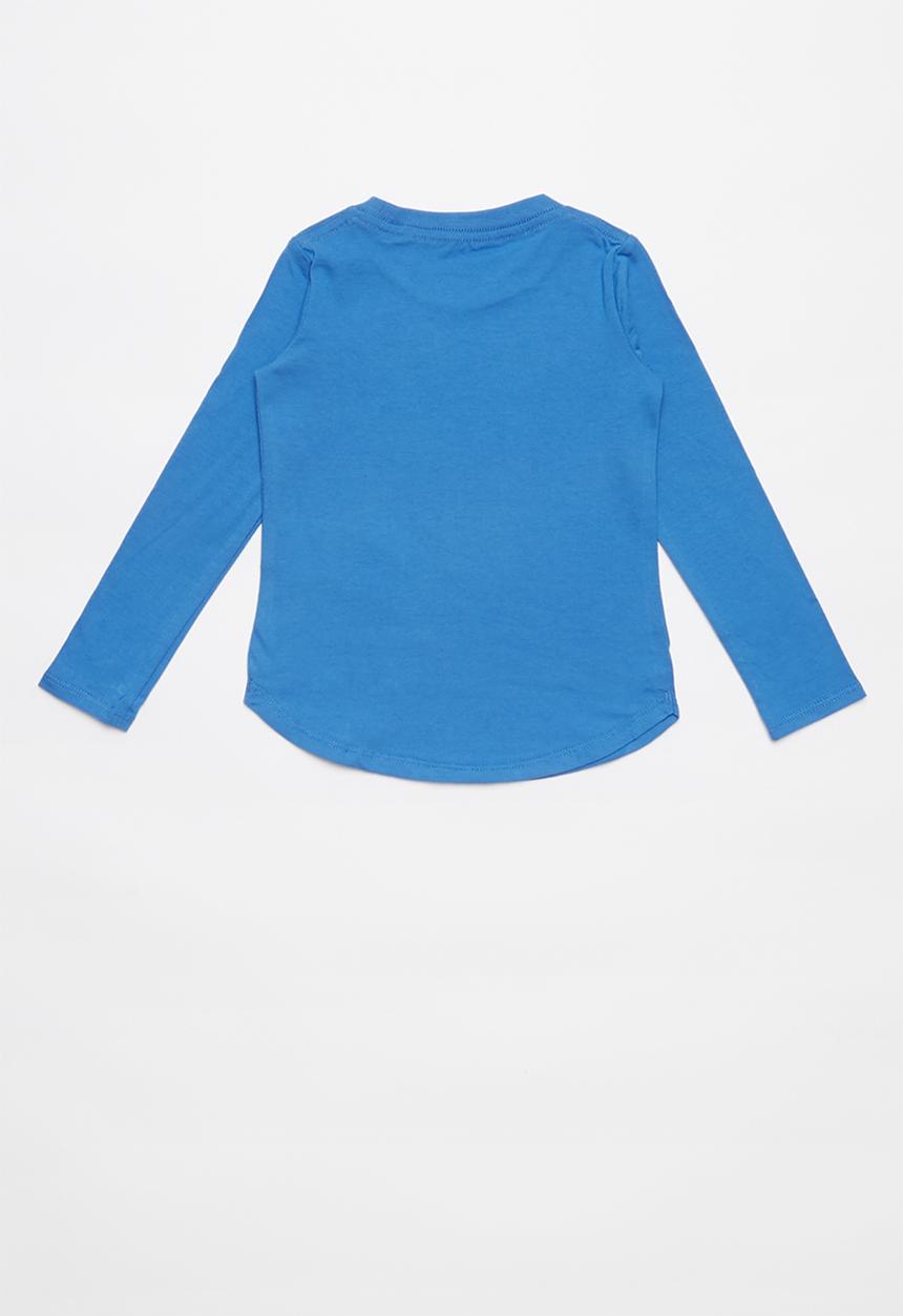 Nike - Nike girls just do it script long sleeve tee - blue
