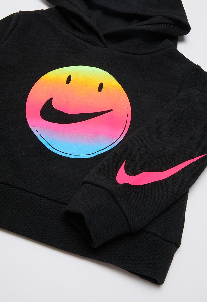 Nike - Nike girls smiley cropped pullover - black