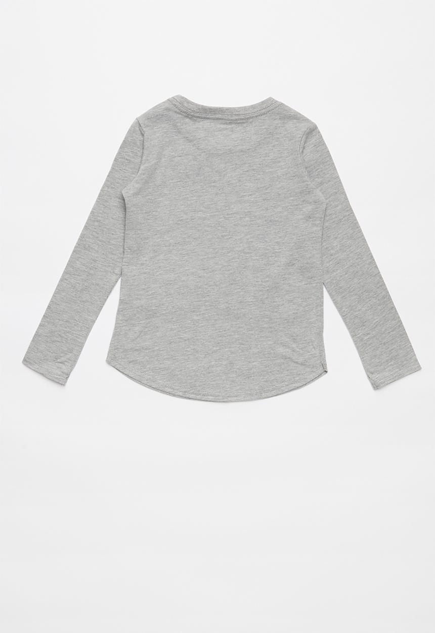 Nike - Nike girls reverb heart graph long sleeve tee - grey
