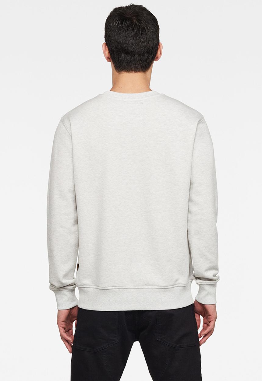 G-STAR - Denim applique sweater - white