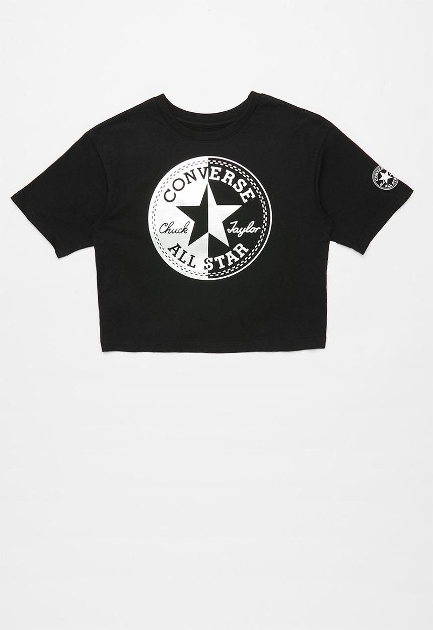 Converse - Converse spliced chuck patch box tee- black