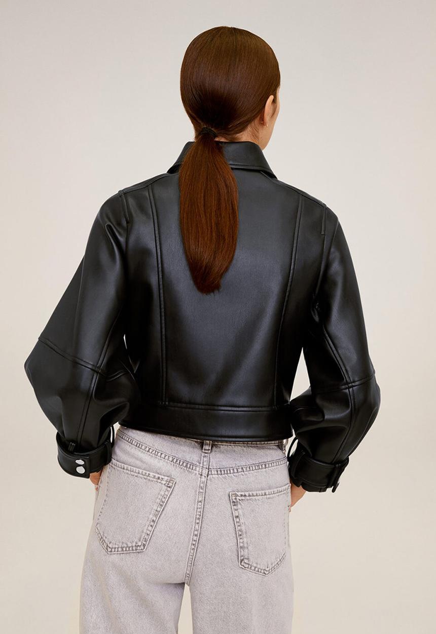 MANGO - Jacket mati - black