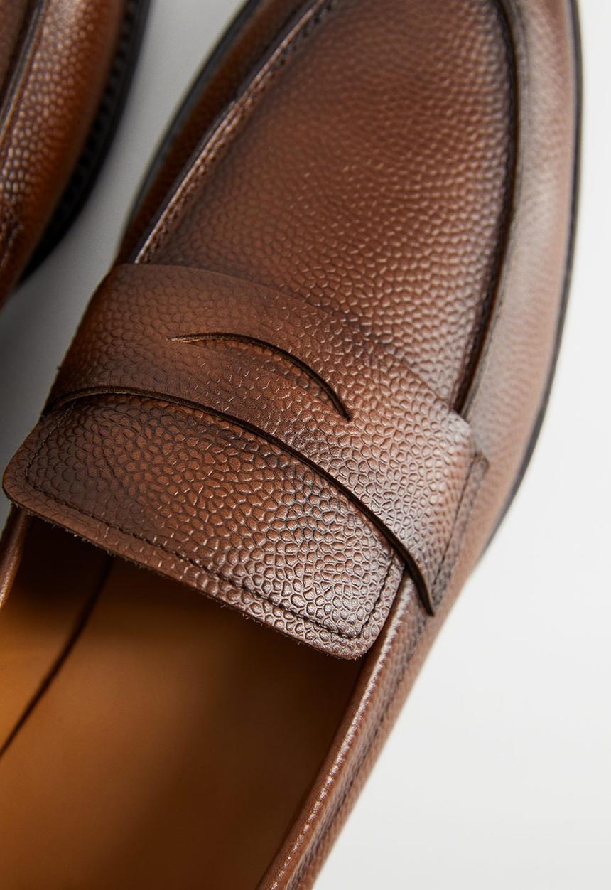 MANGO - Leather mocasin - brown
