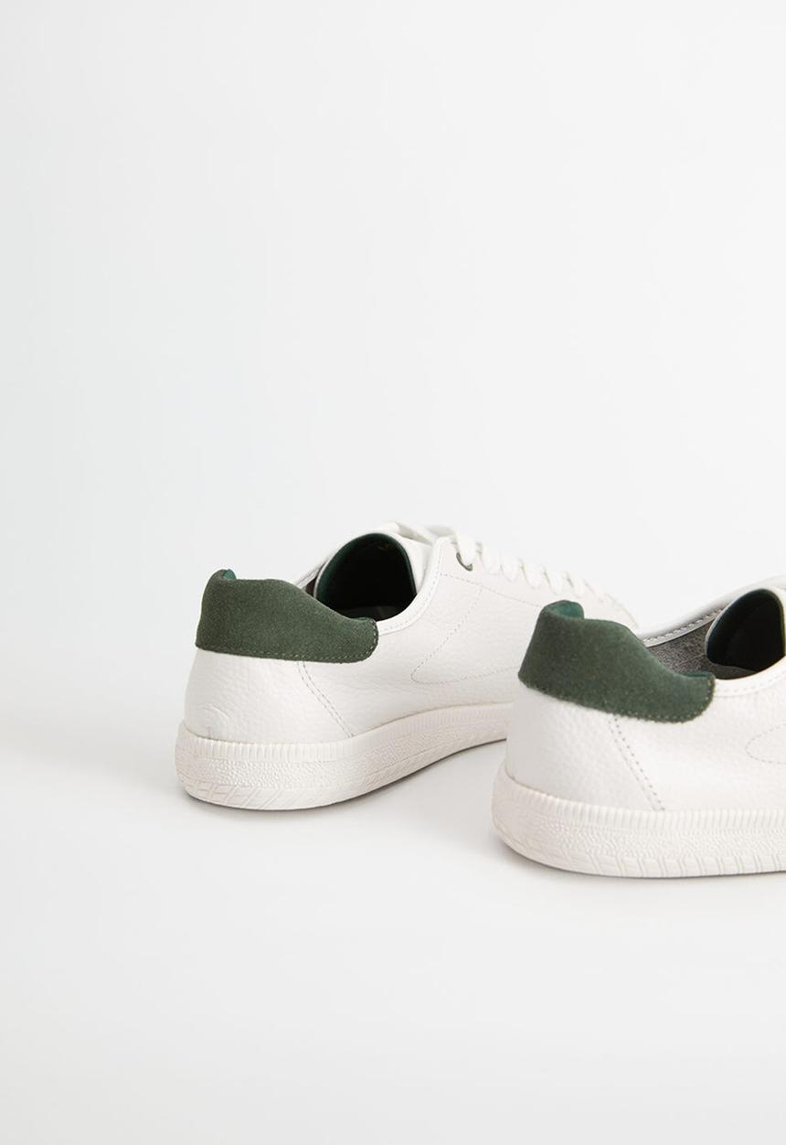 MANGO - Leather soft sport sneaker - white