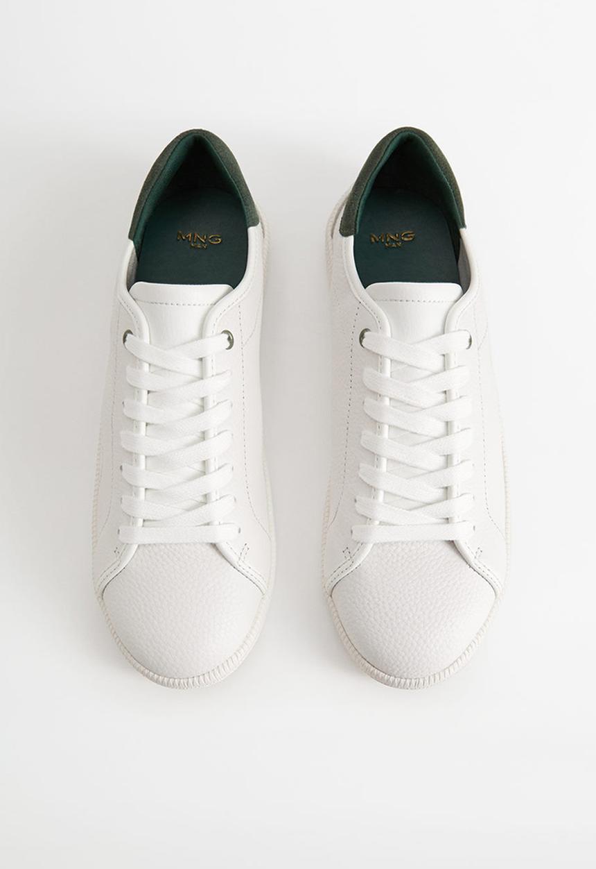 MANGO - Leather soft sport sneaker - white