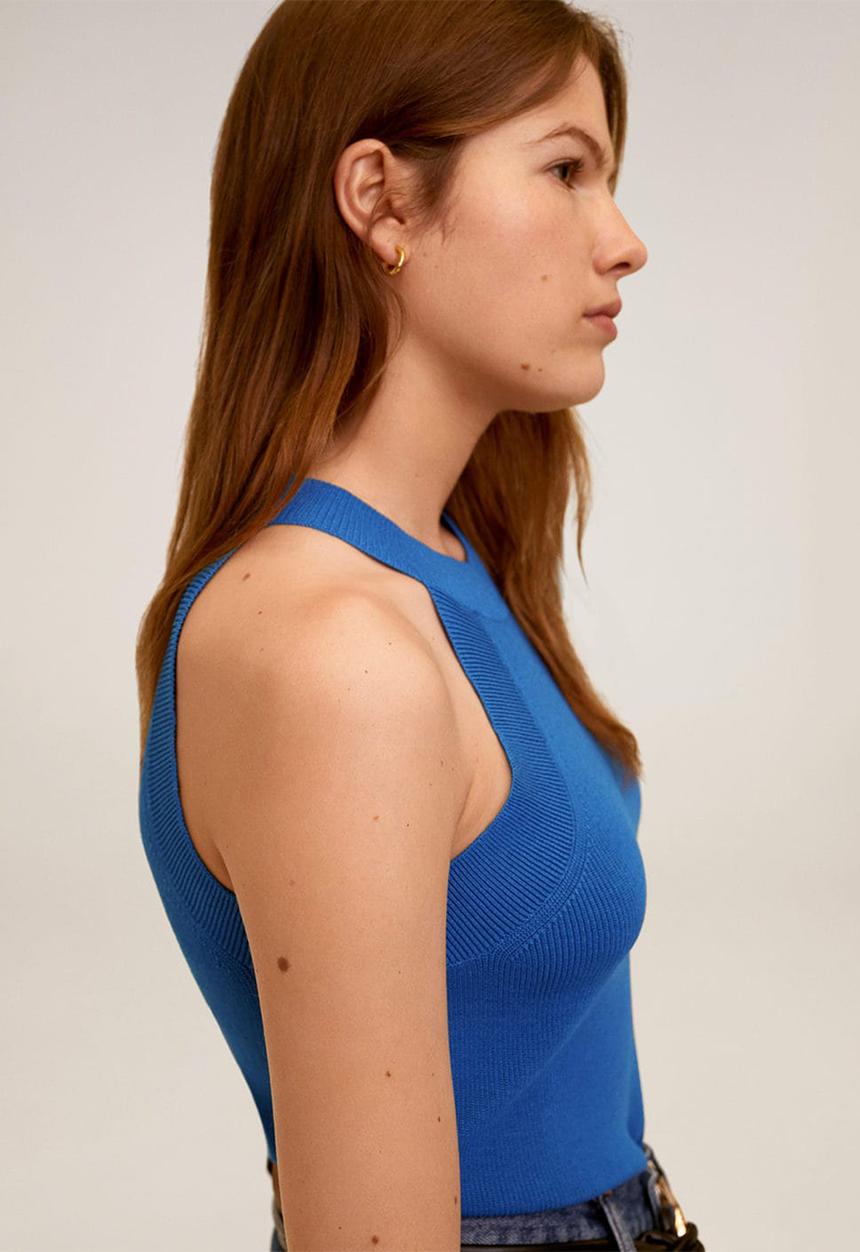 MANGO - Top taglio - blue