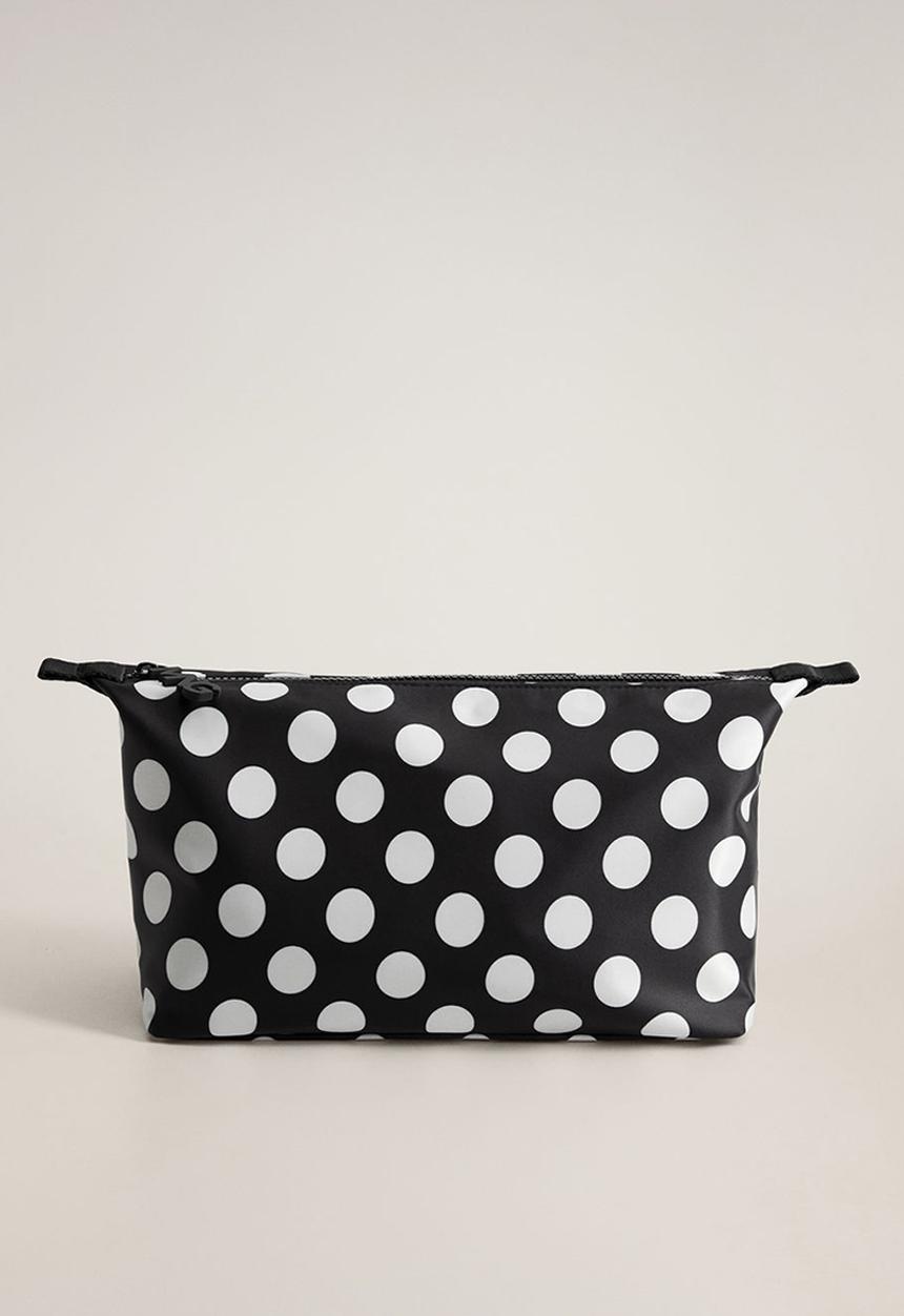 MANGO - Jerry cosmetic bag - black & white