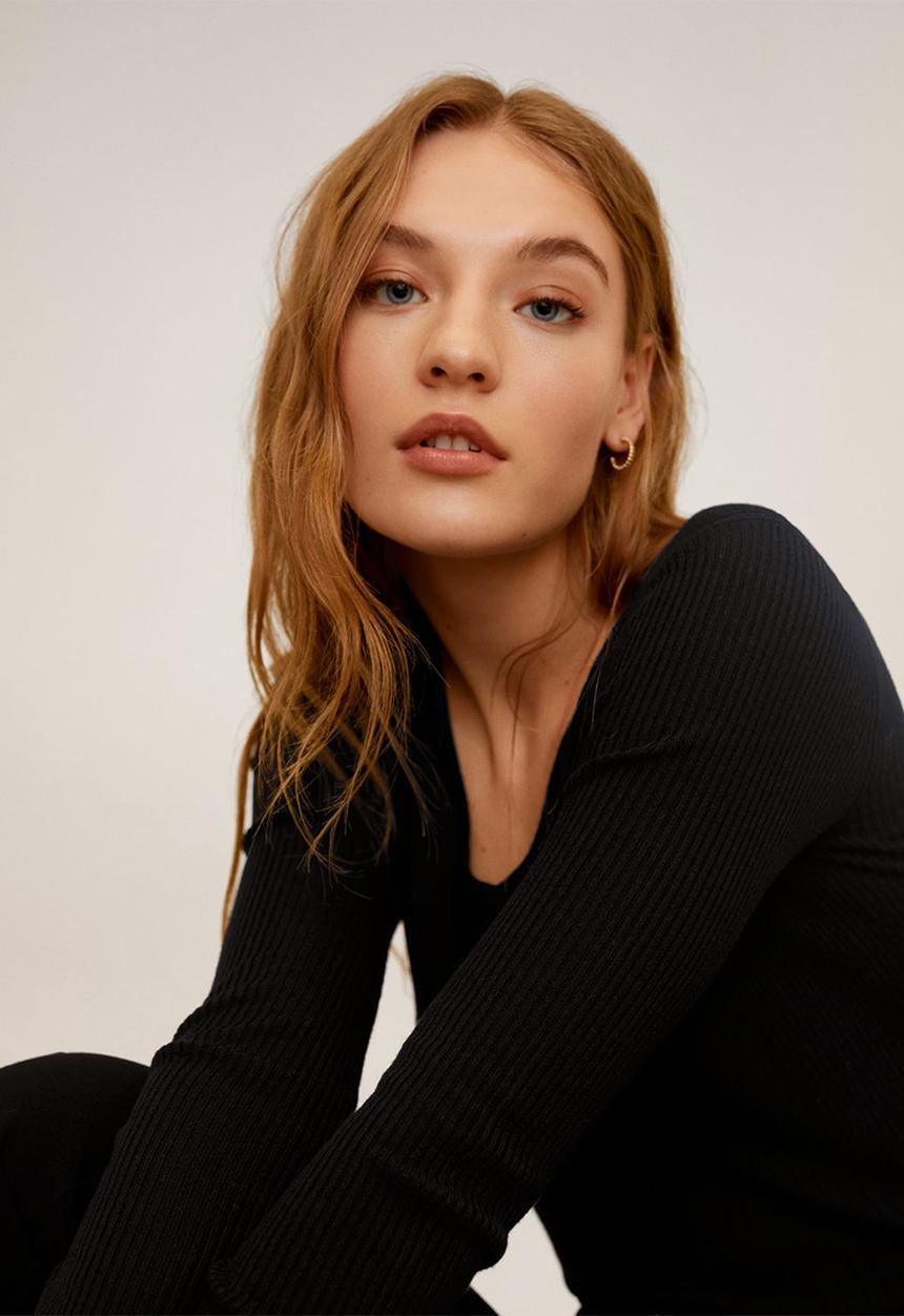 MANGO - There sweater - black