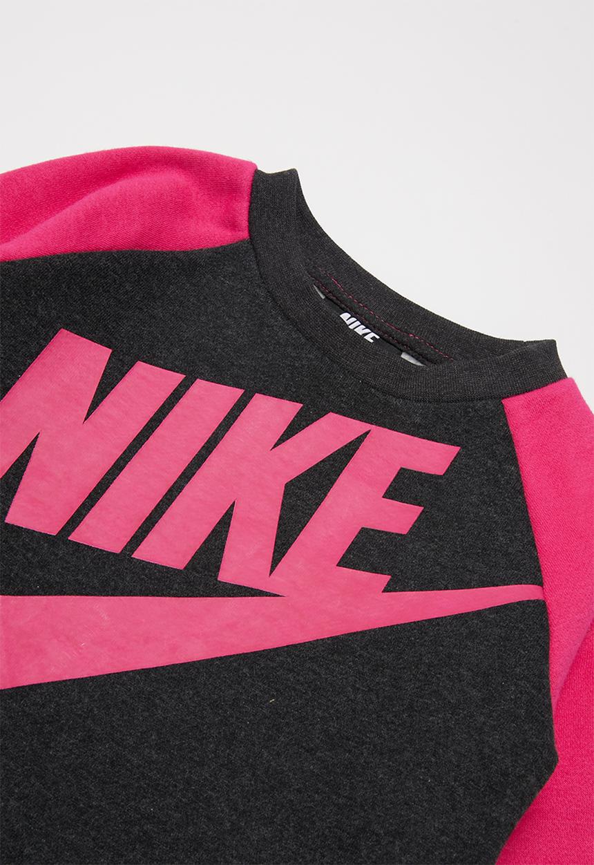 Nike - Nike nsw heathered crew pantset - pink & grey