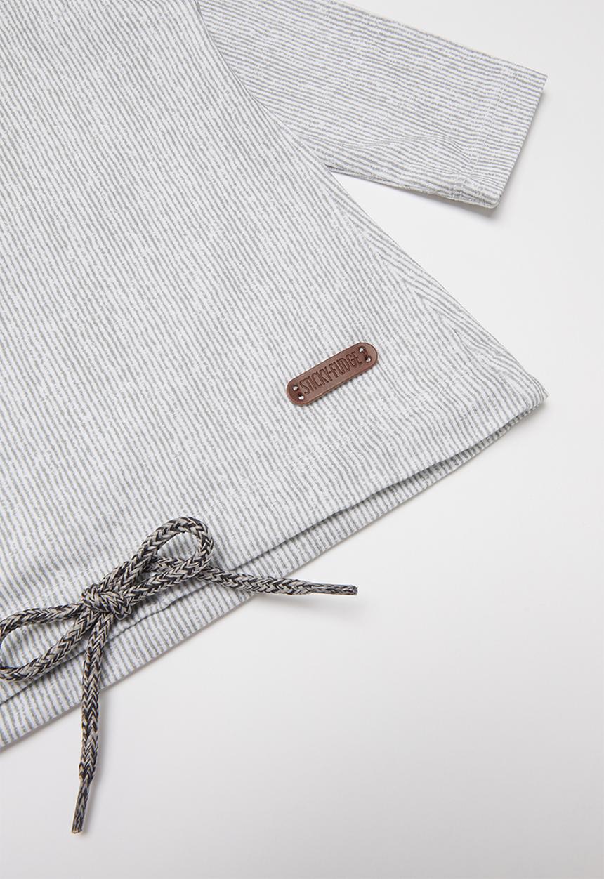 Sticky Fudge - Baby broken stripe tracktop - grey