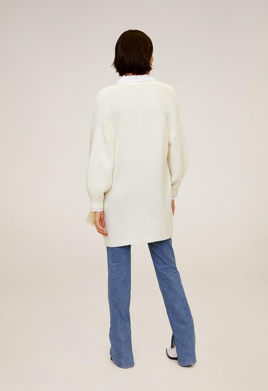 MANGO - Lemony cardigan - cream 