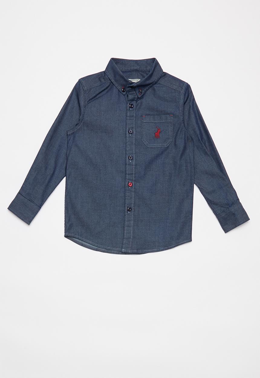 POLO - Boys Trent denim shirt - medium wash