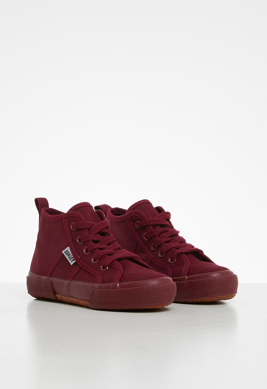 SOVIET - K Ayanda hi cut canvas lace up - dark plum