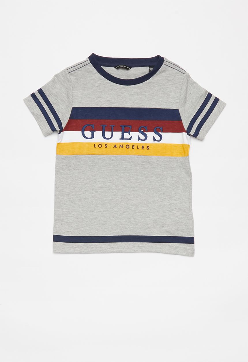 GUESS - Boys printed short sleeve T-shirt - grey