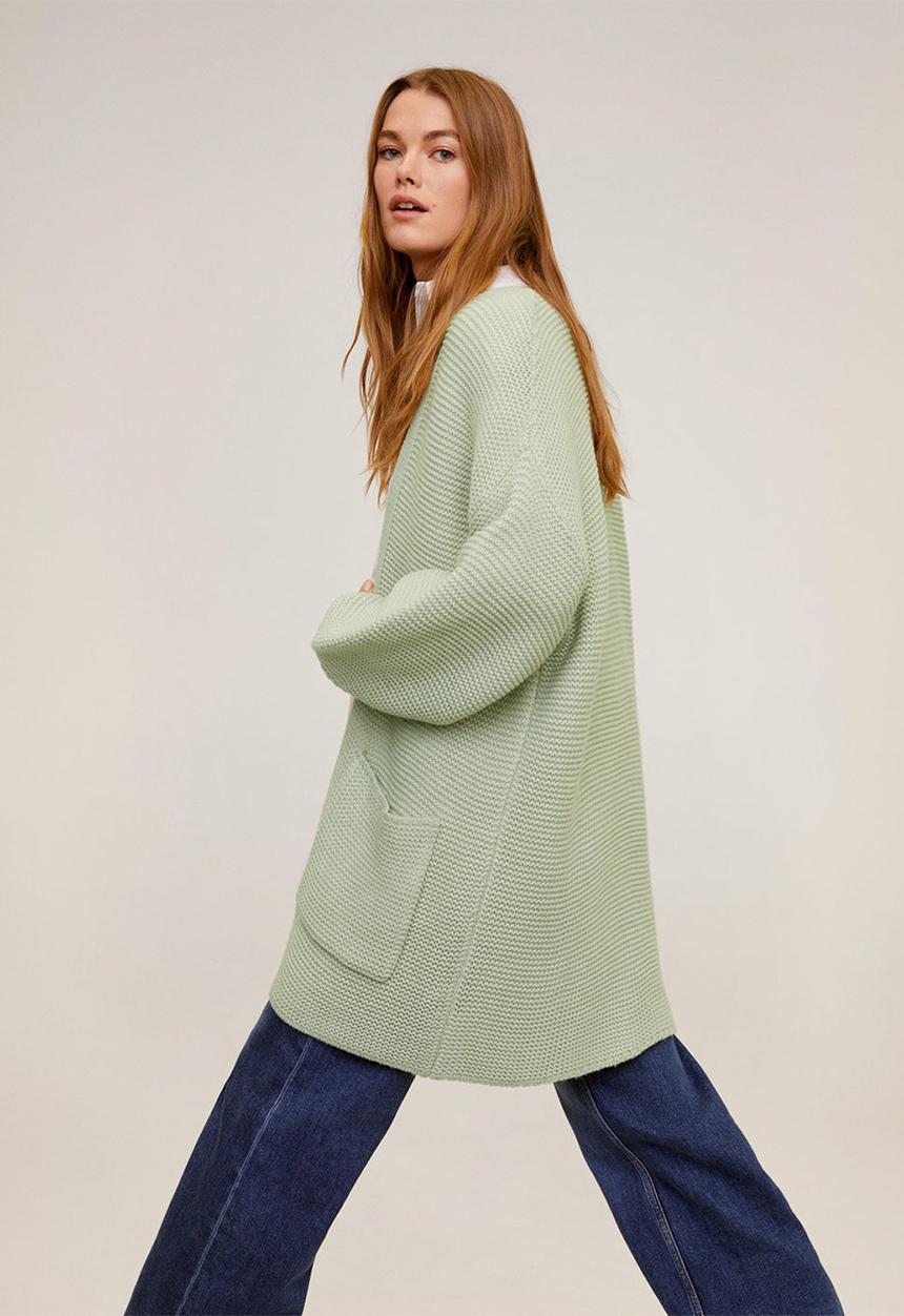 MANGO - Lemony cardigan - green 