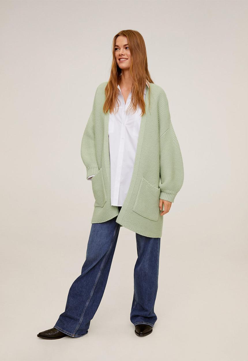 MANGO - Lemony cardigan - green 