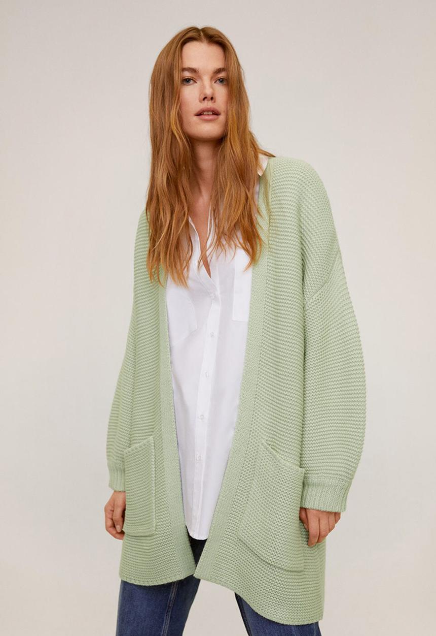 MANGO - Lemony cardigan - green 