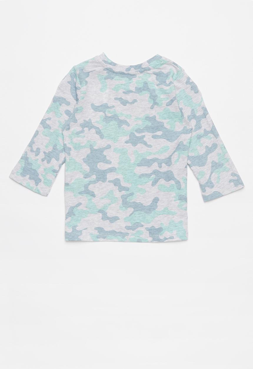 Cotton On - Jamie long sleeve tee - blue & grey