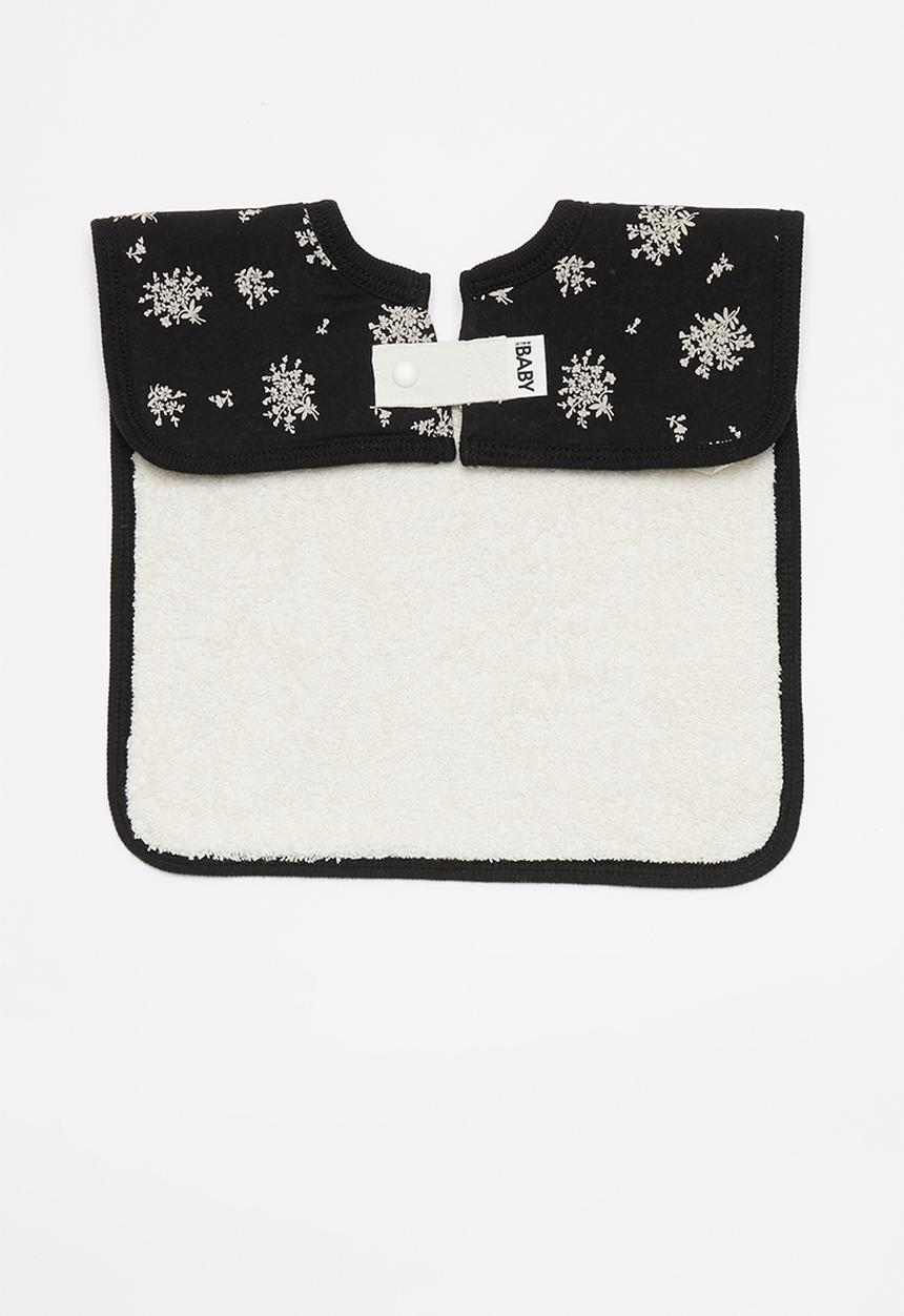 Cotton On - 2 Pack everyday bib - black & blue 
