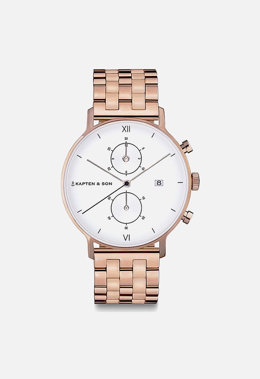 Kapten & Son - Chrono small - rose gold steel