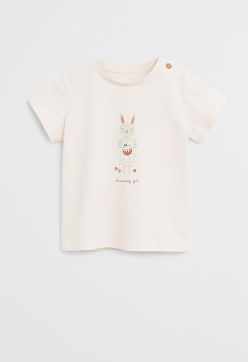 MANGO - T-shirt veggie - rose pink