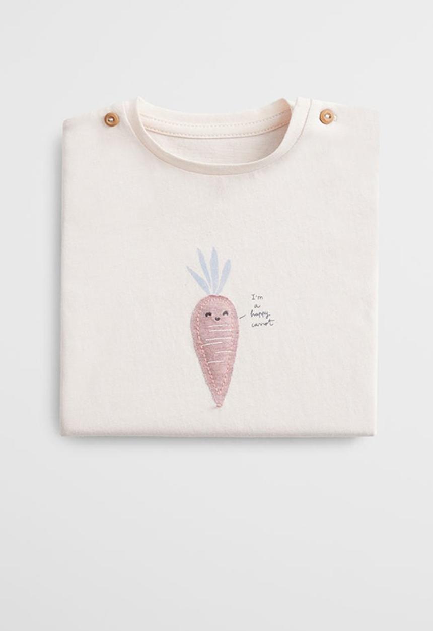 MANGO - T-shirt carrot - pink 