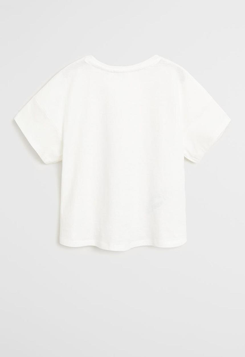 MANGO - T-shirt vacances - cream