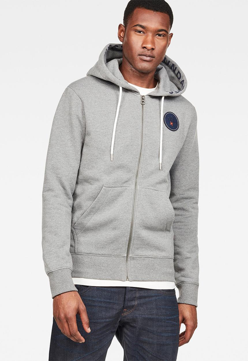 G-STAR - Max core hdd zip thru sw long sleeve - grey 