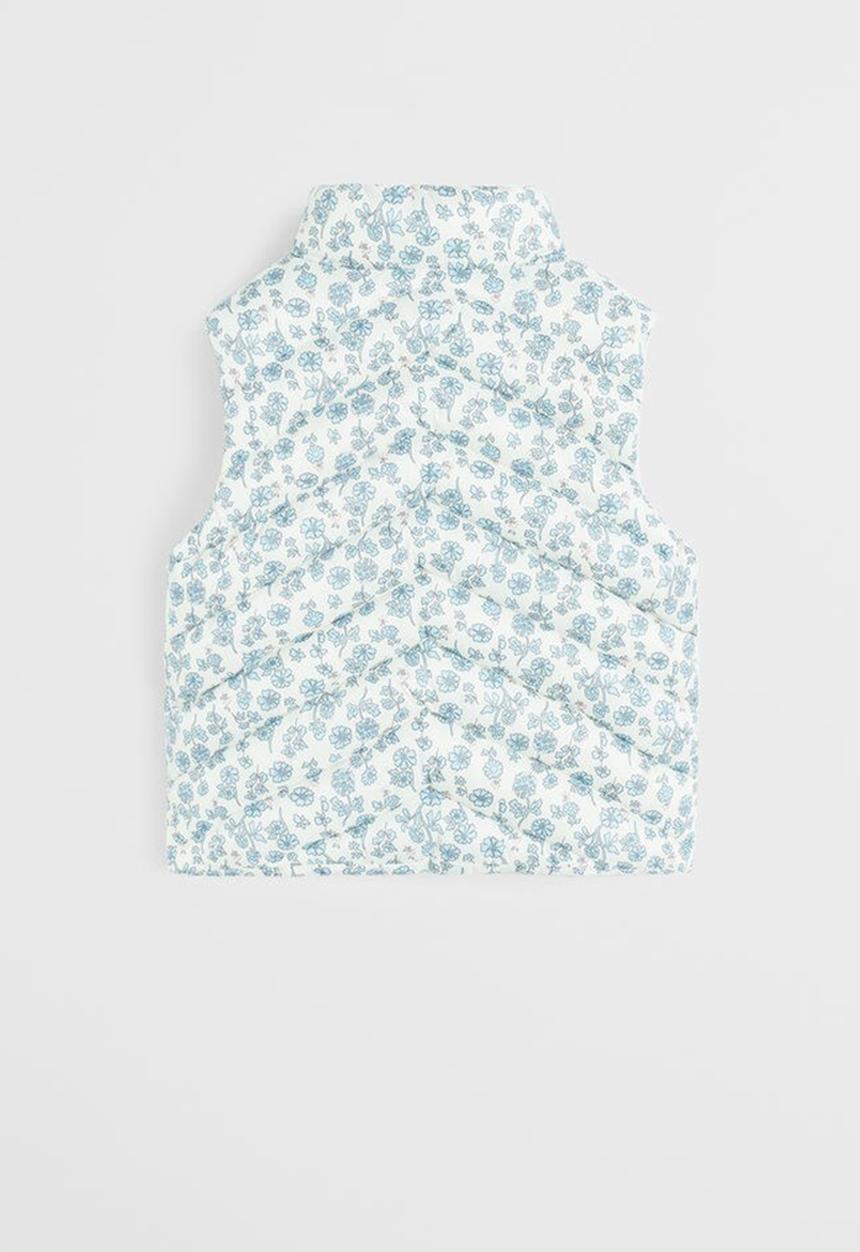 MANGO - Waistcoat Ali - blue & white