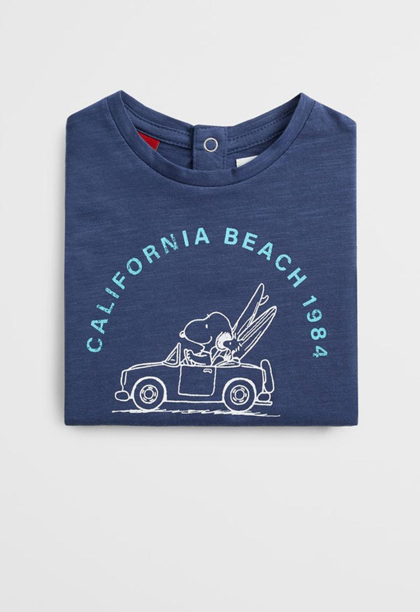 MANGO - T-shirt trip - navy