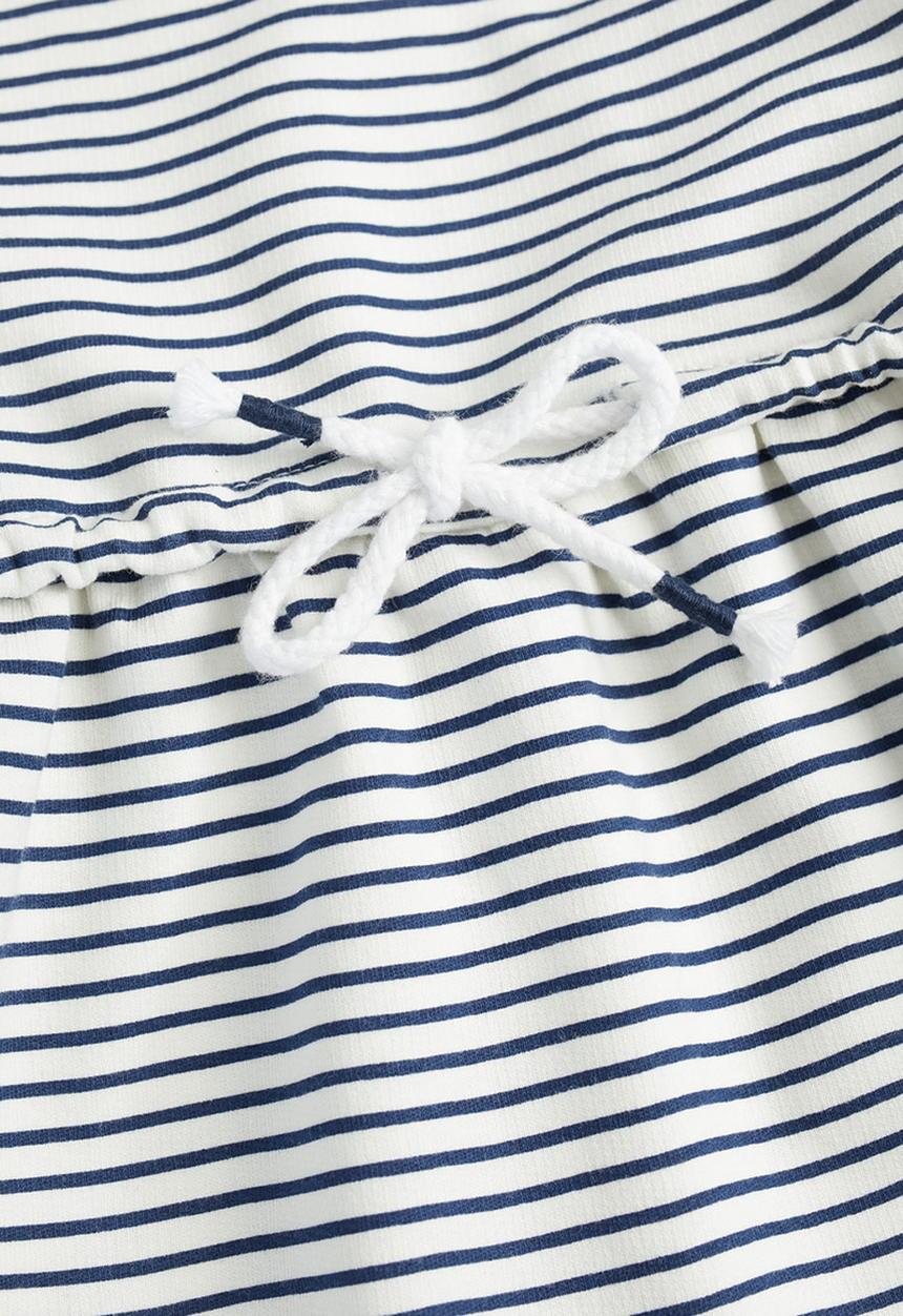 MANGO - Dress Mia  - white & navy 
