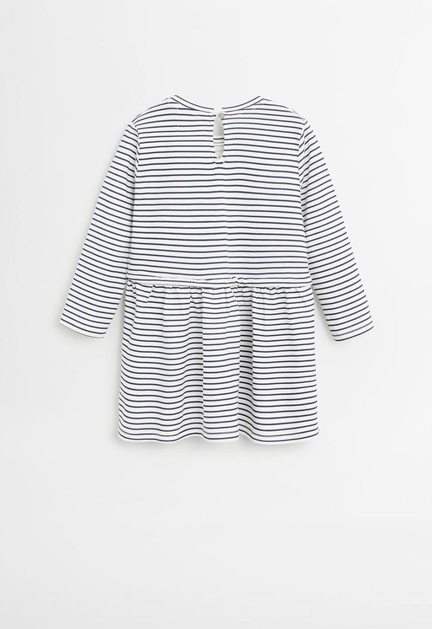 MANGO - Dress Mia  - white & navy 