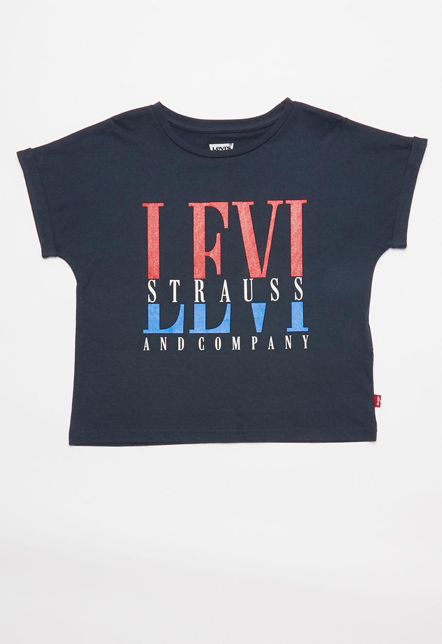 Levi’s® - Levi rolled sleeve high rise tee - navy