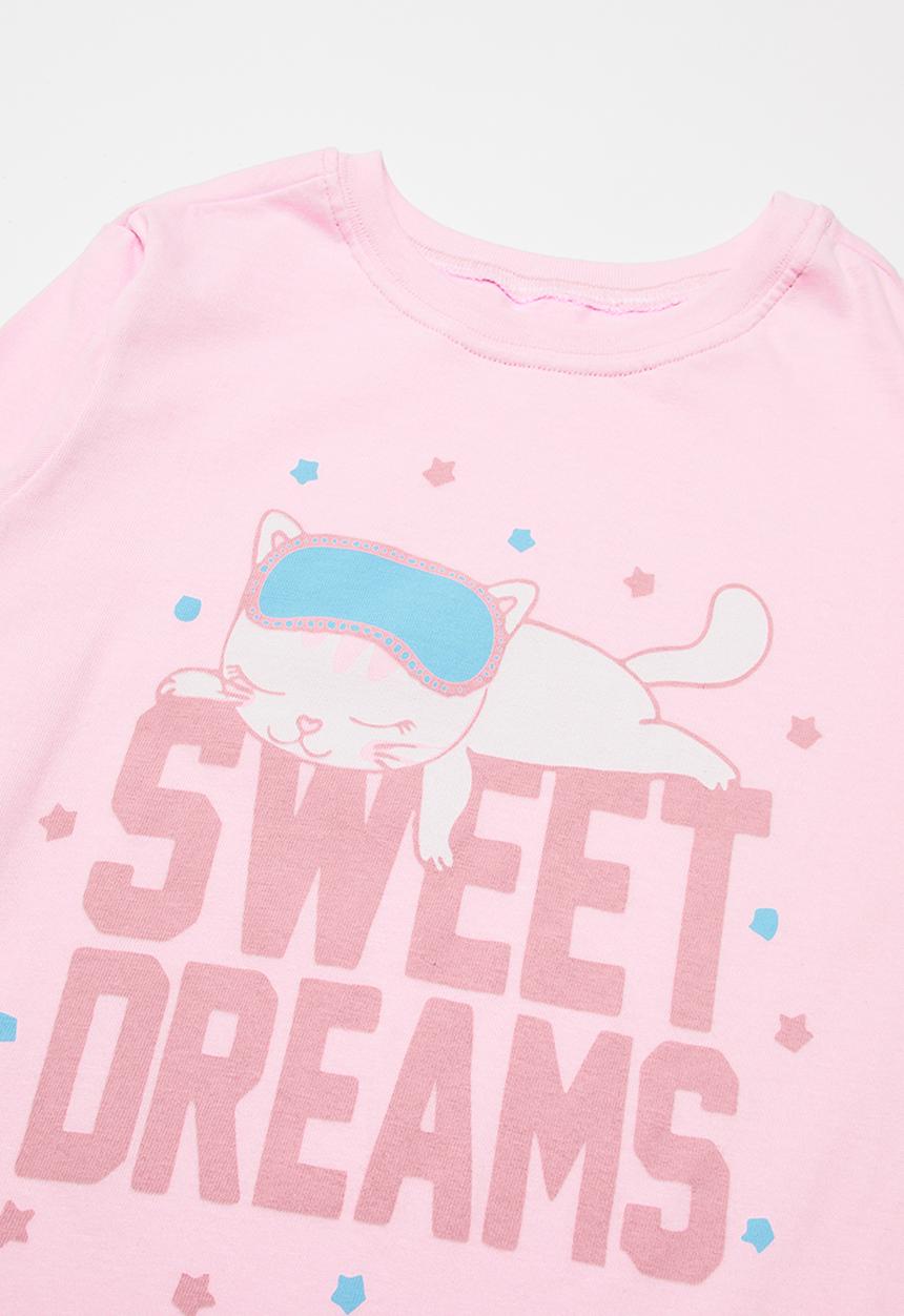 Pop Candy - Girls pyjama set - pink & grey